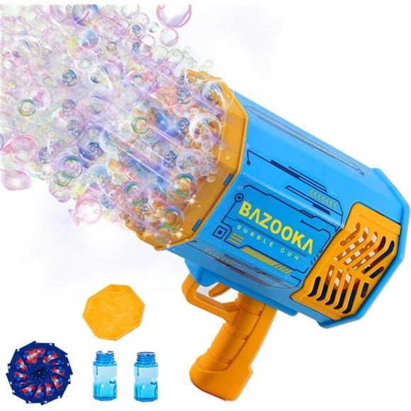 Bubble Gun Bazooka Bubble Machine Gun 69 Hole Bubble Blaster Blower - Picture 1 of 6